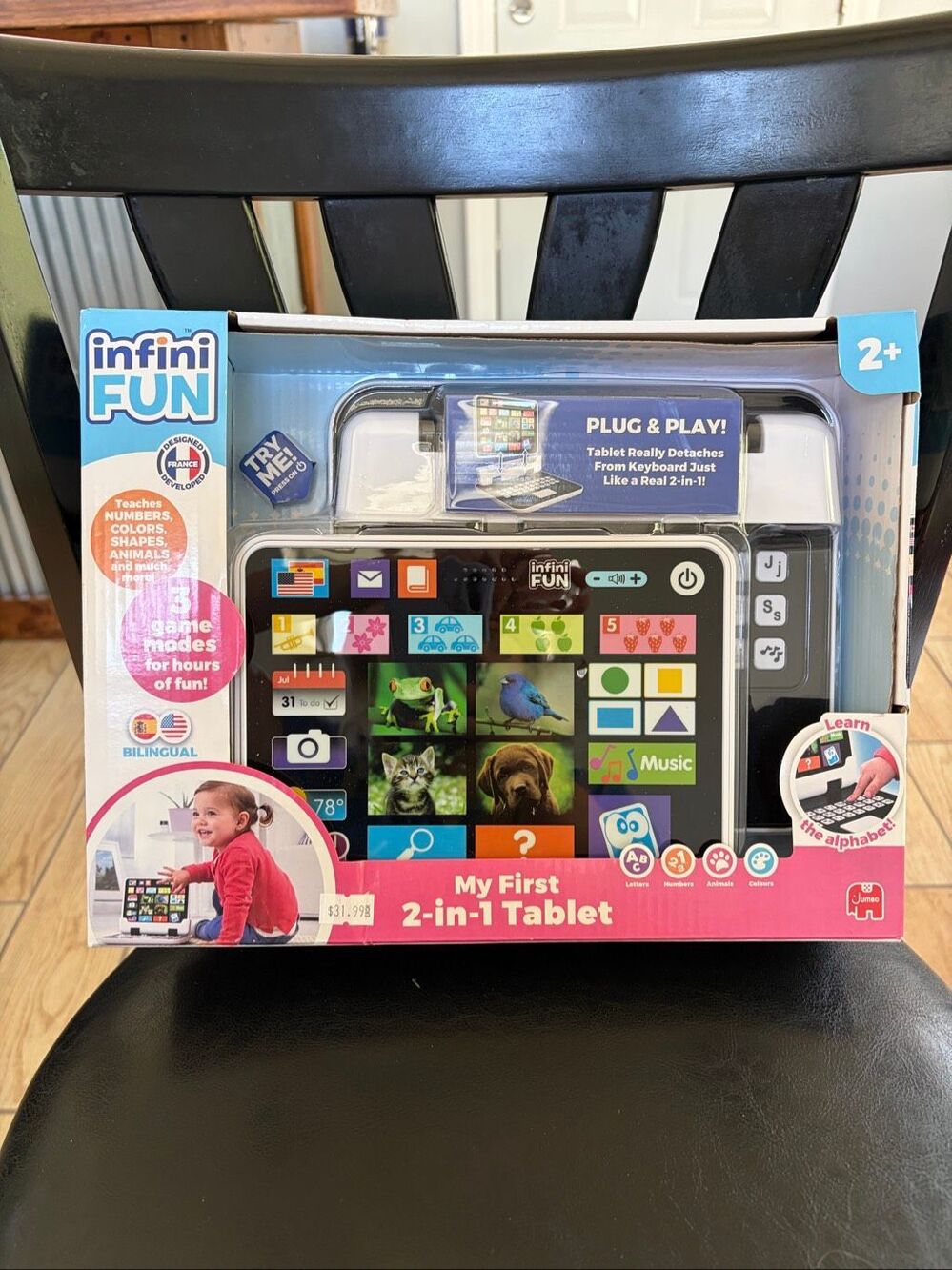 NEW InfiniFUN My First 2-in-1 Tablet Bilingual Learning Toy Kids Ages 2+